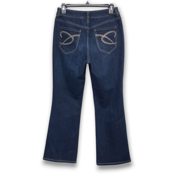 Chico’s Bundle Of Charm Boot Cut And Boyfriend Ankle Dark Wash Jeans Size 0.5/6 - Picture 4 of 15